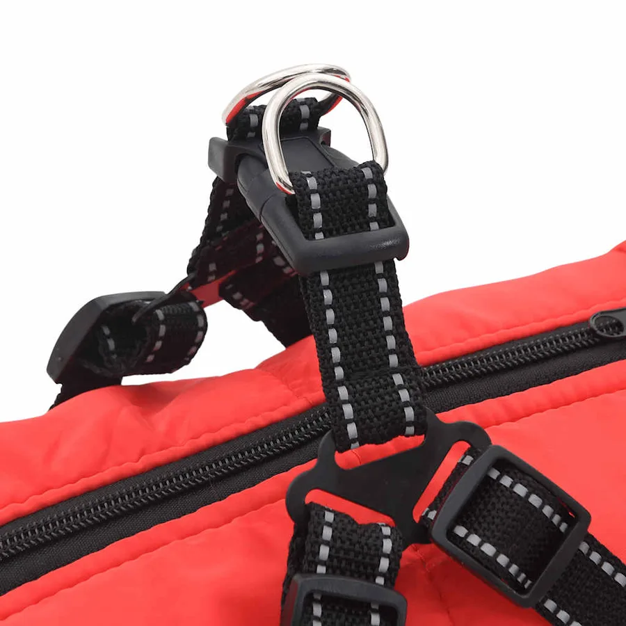 Manteau pour chiens avec harnais imperméable réfléchissant L44 - 9