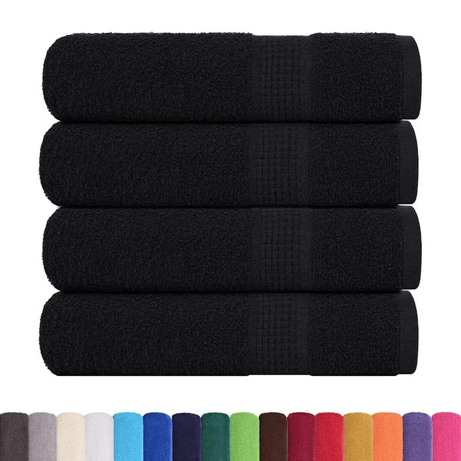 Serviettes de bain FROGN 4 pcs noir 100x150 cm 360 g/m² - 2
