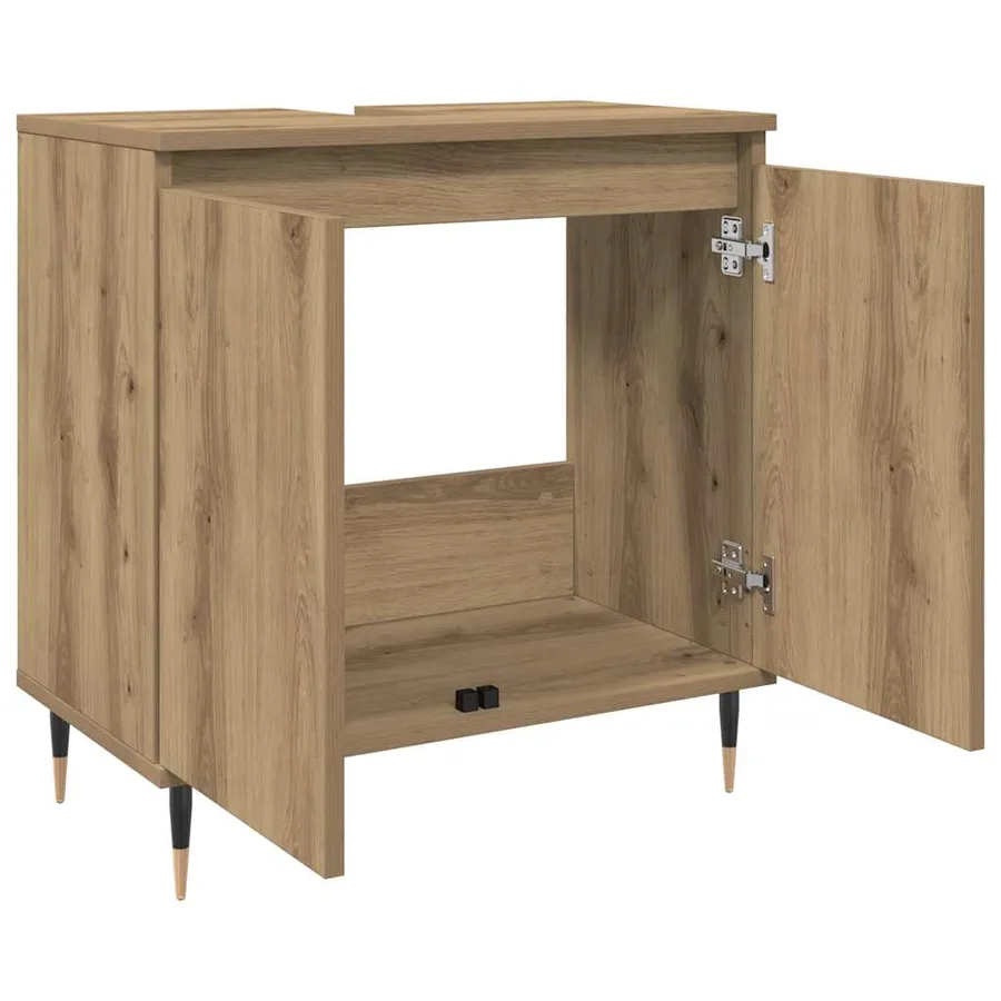 Armoire de salle de bain chêne artisanal 58x33x60 cm - 8