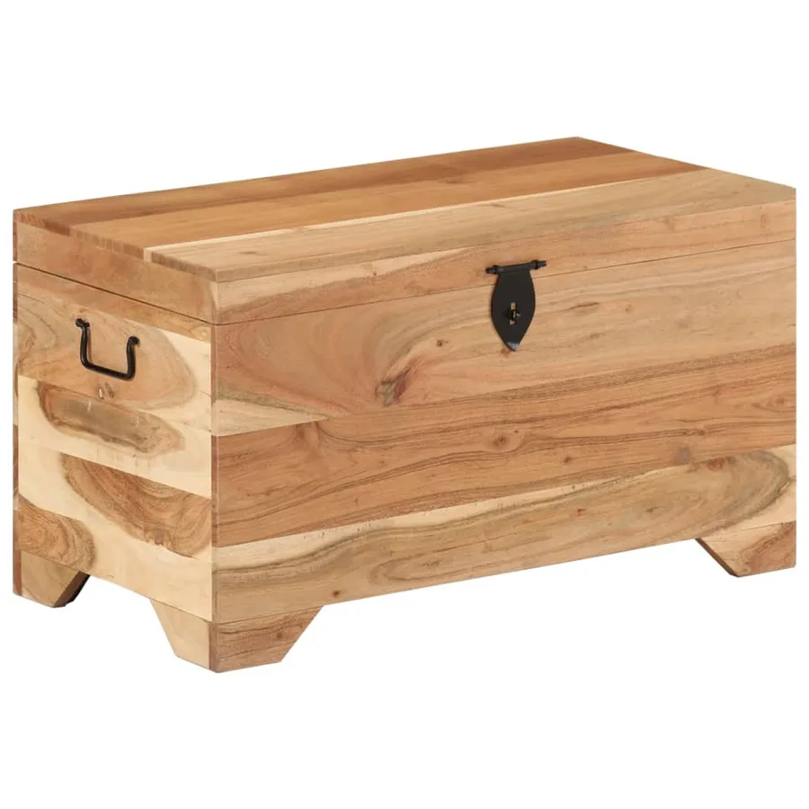 Coffre de rangement Bois d'acacia solide - 12