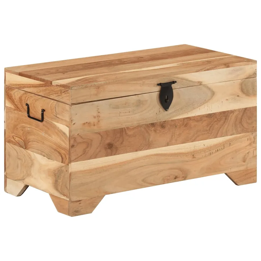 Coffre de rangement Bois d'acacia solide - 13