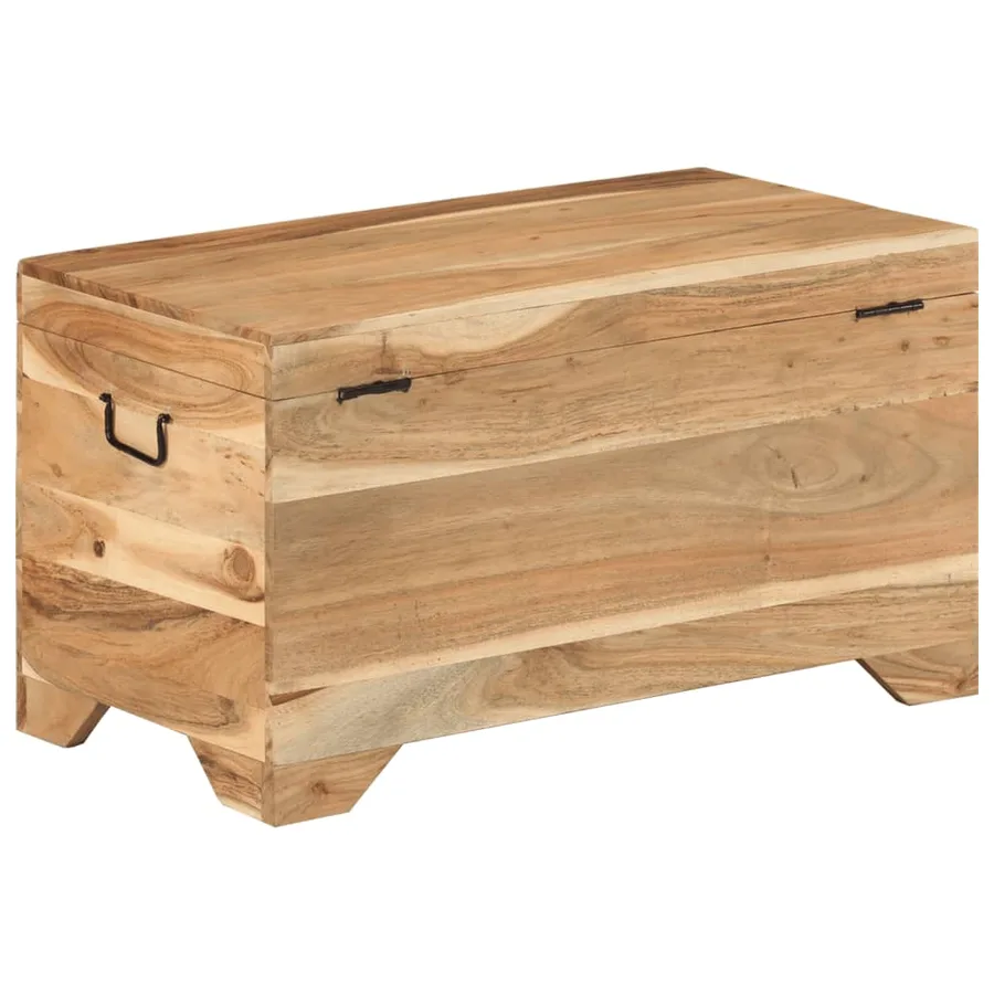 Coffre de rangement Bois d'acacia solide - 3