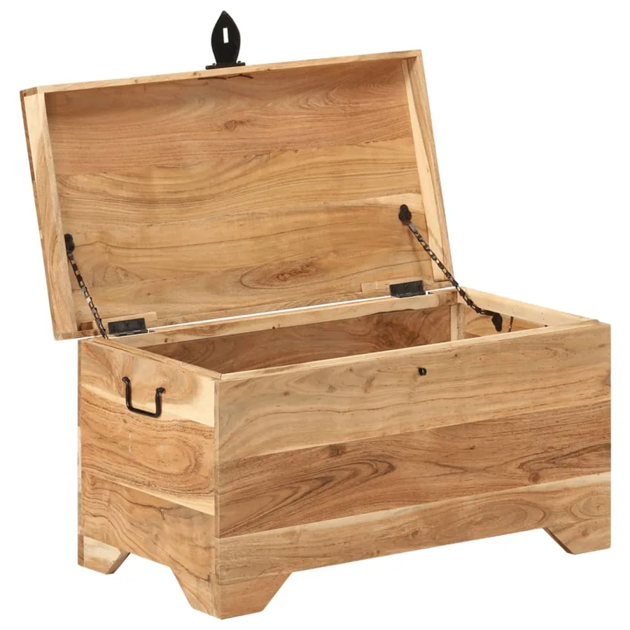 Coffre de rangement Bois d'acacia solide - 4