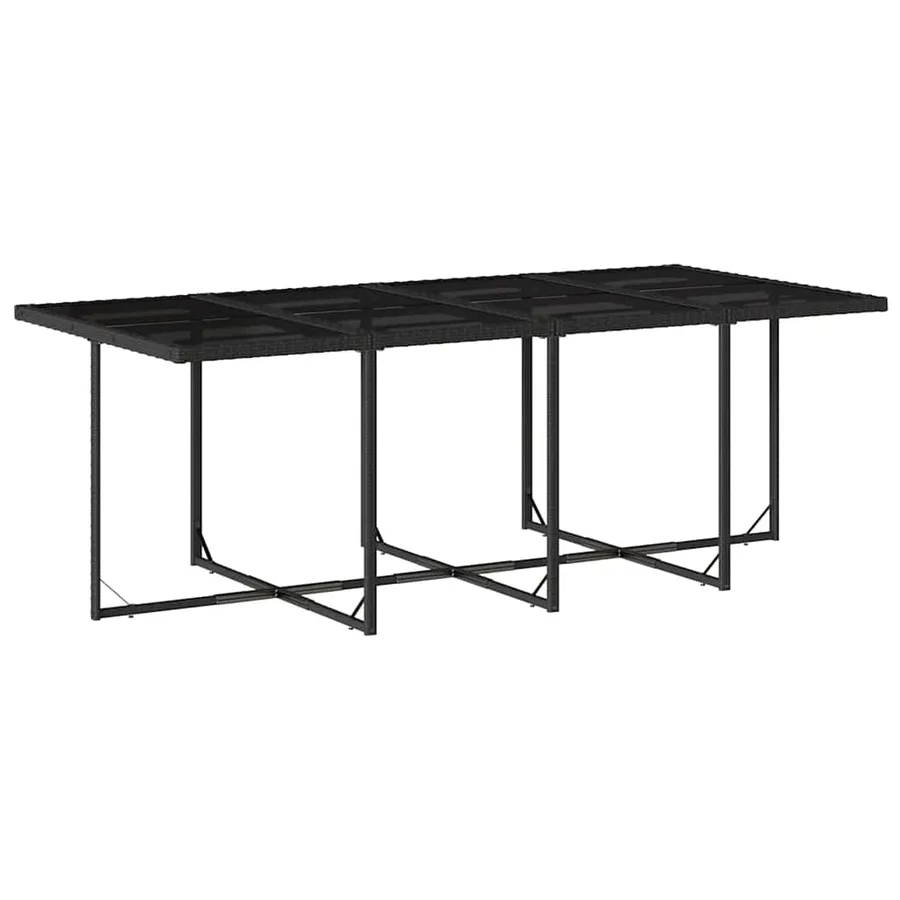 Ensemble à manger de jardin 13 pcs coussins noir résine tressée - 4