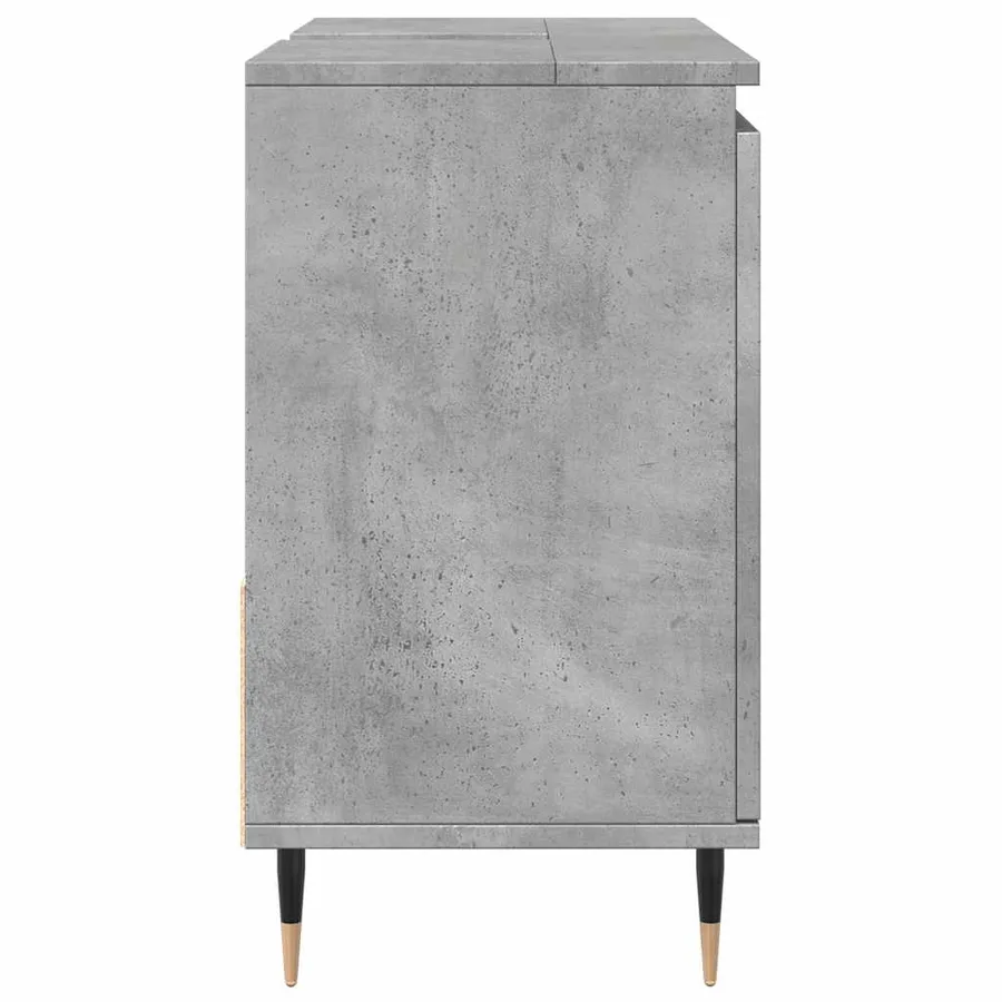 Armoire de salle de bain gris béton 65x33x60 cm - 5