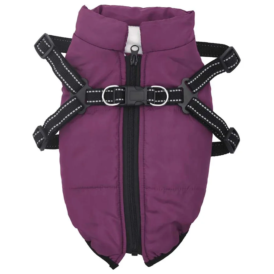 Manteau pour chiens avec harnais imperméable réfléchissant L36 - 2