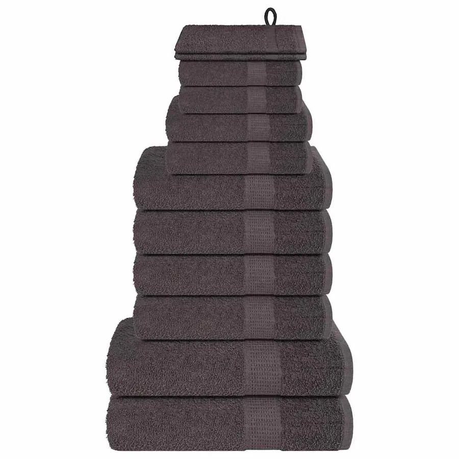 Ensemble de serviettes FROGN 12 pcs anthracite 360 g/m²