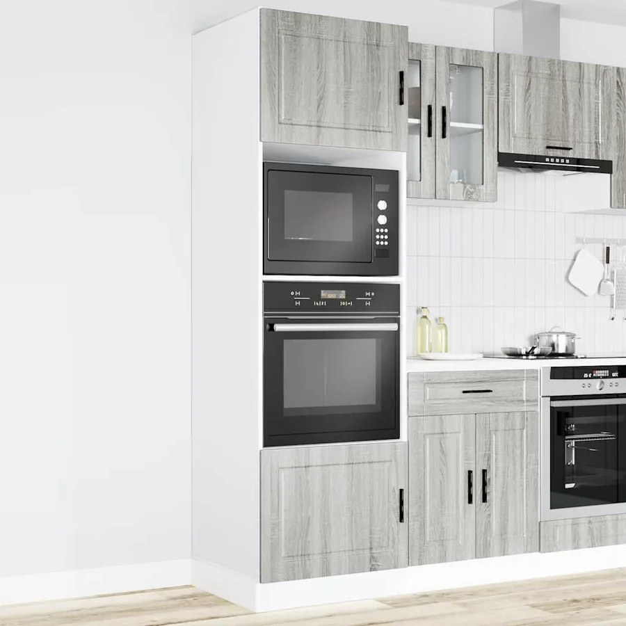 Armoires de four 2 pcs Porto sonoma gris bois d'ingénierie - 3