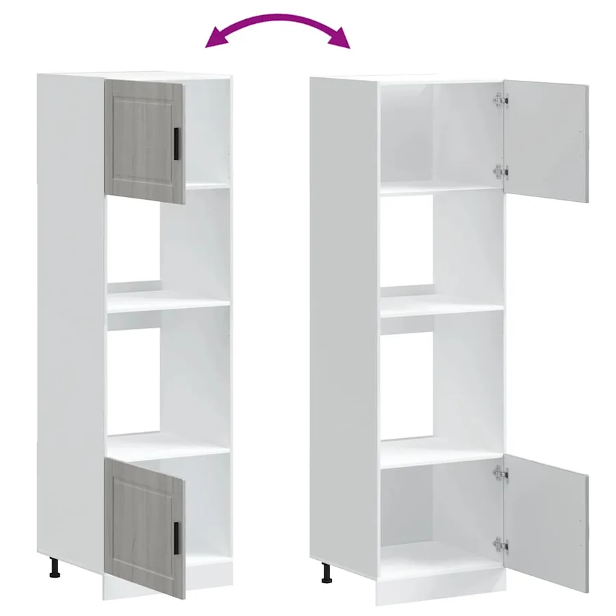 Armoires de four 2 pcs Porto sonoma gris bois d'ingénierie - 8