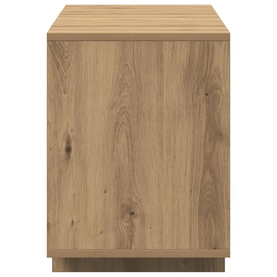 Meuble TV chêne artisanal 130x35x50 cm bois d'ingénierie - 6