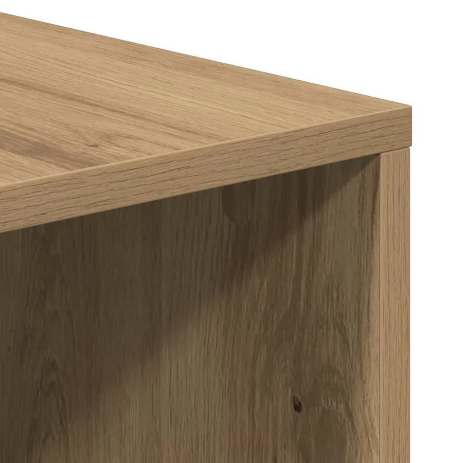Meuble TV chêne artisanal 130x35x50 cm bois d'ingénierie - 8