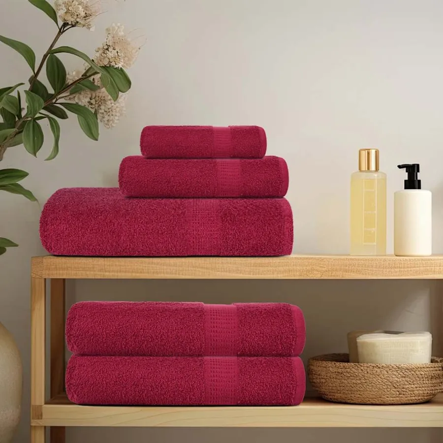 Serviettes de douche FROGN 2 pcs bordeaux 70x140cm 360 g/m² - 3