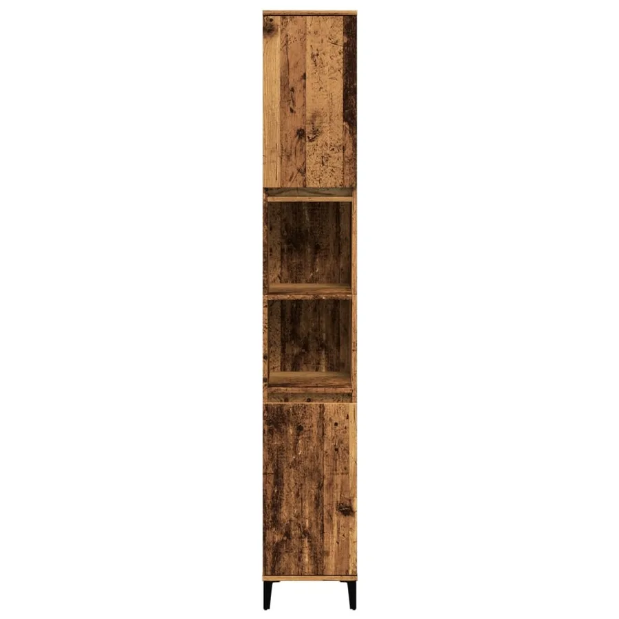Armoire de salle de bain vieux bois 30x30x190cm bois ingénierie - 5