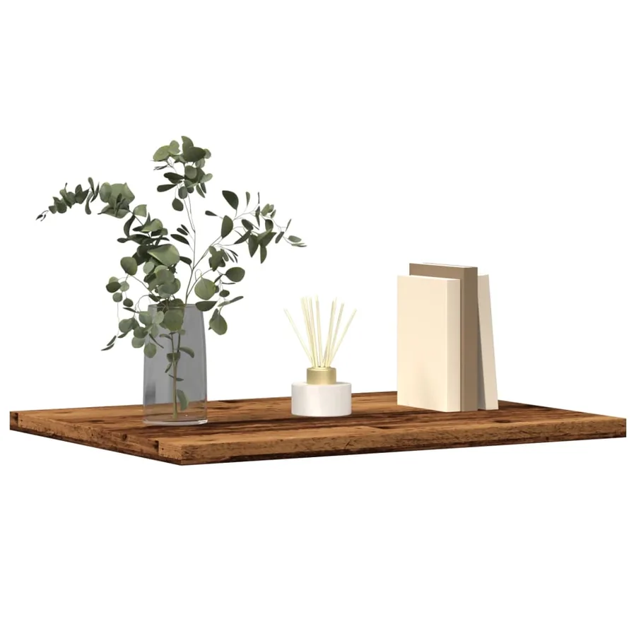 Panneaux de bibliothèque 4 pcs vieux bois 40x30x1,5 cm