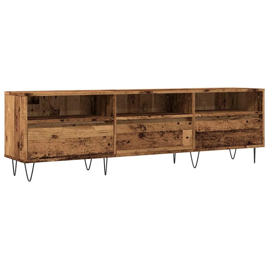 Meuble TV vieux bois 150x30x44,5 cm bois d'ingénierie - 2