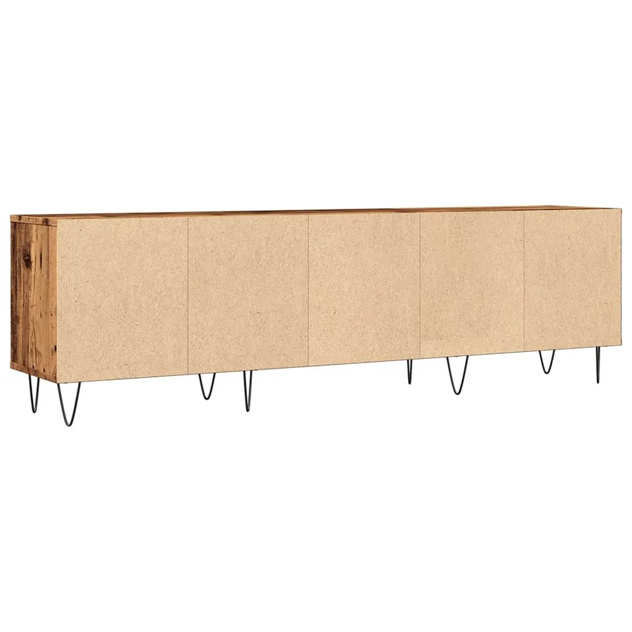 Meuble TV vieux bois 150x30x44,5 cm bois d'ingénierie - 7