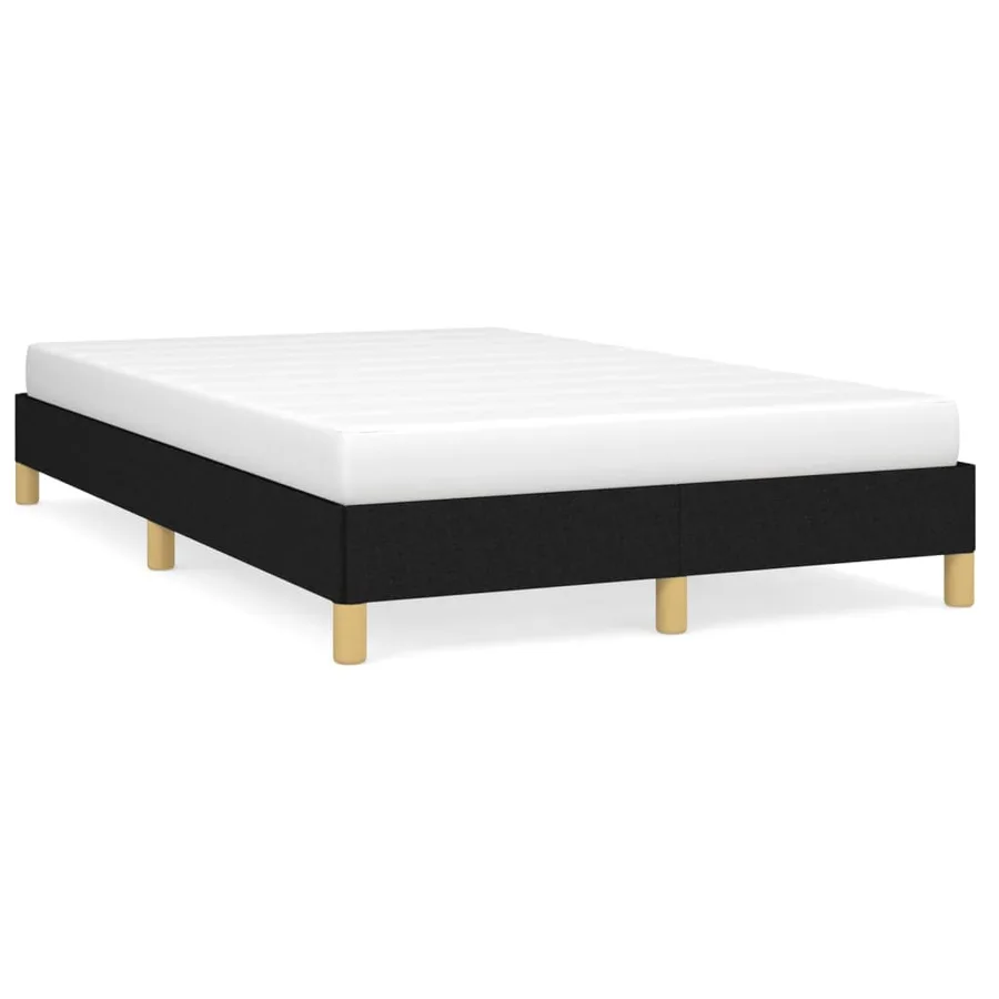 Cadre de lit sans matelas noir 120x200 cm tissu - 2
