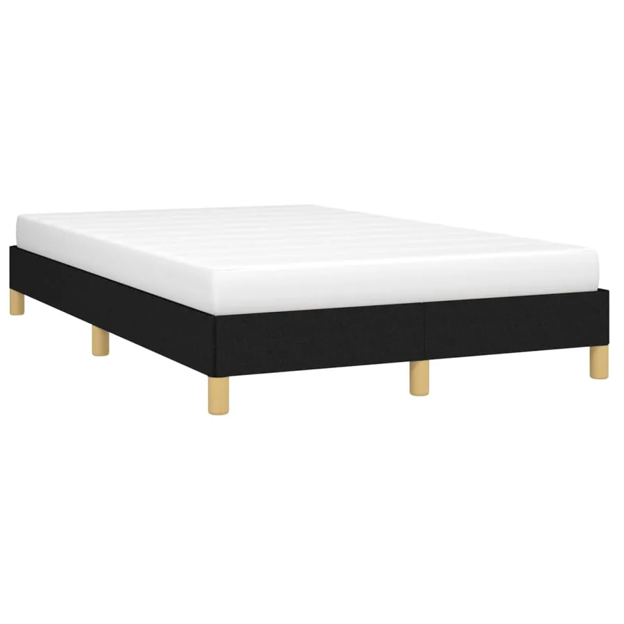 Cadre de lit sans matelas noir 120x200 cm tissu - 3