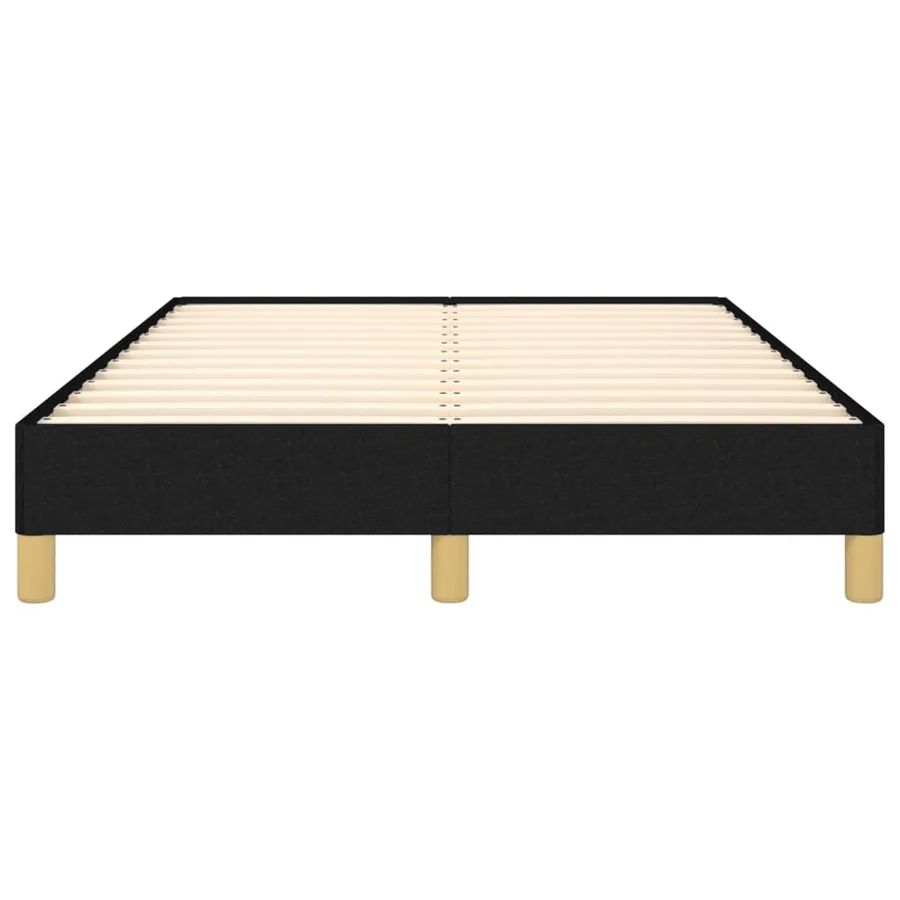 Cadre de lit sans matelas noir 120x200 cm tissu - 5
