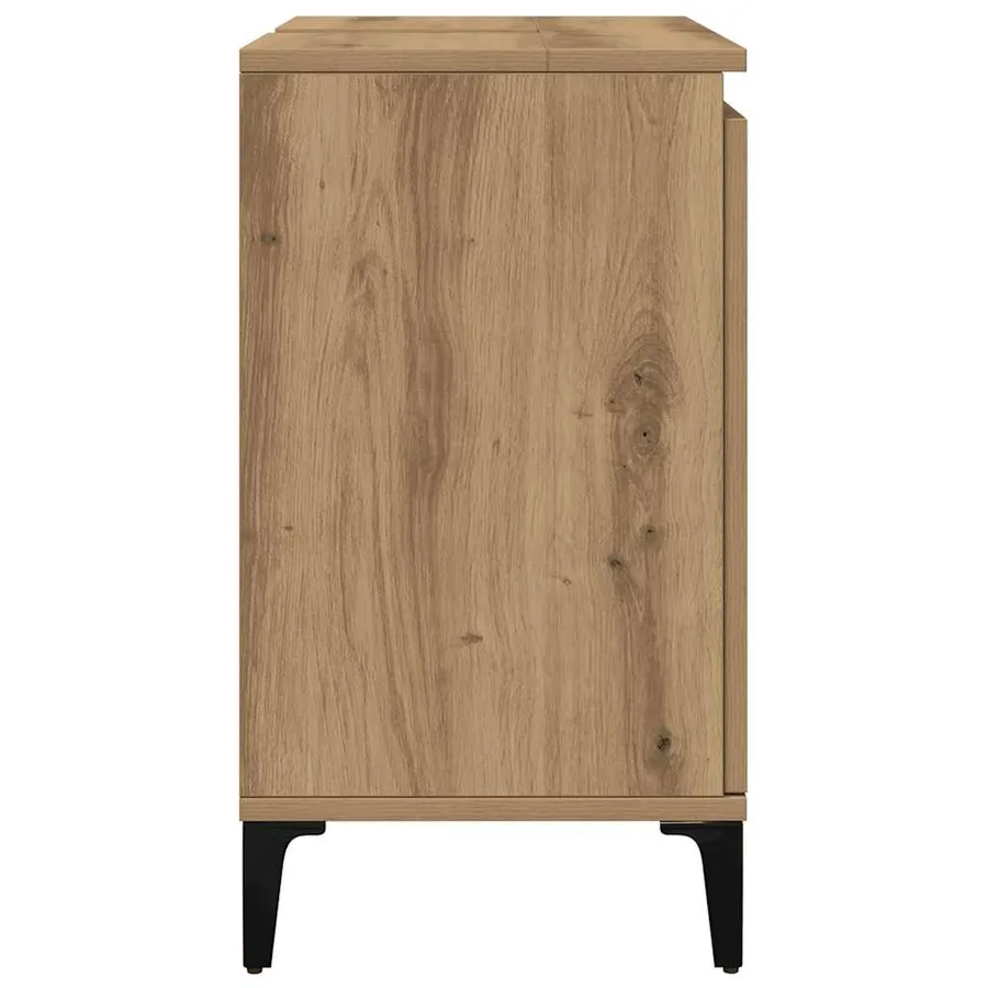 Armoire d'évier chêne artisanal 58x33x60 cm bois d'ingénierie - 6