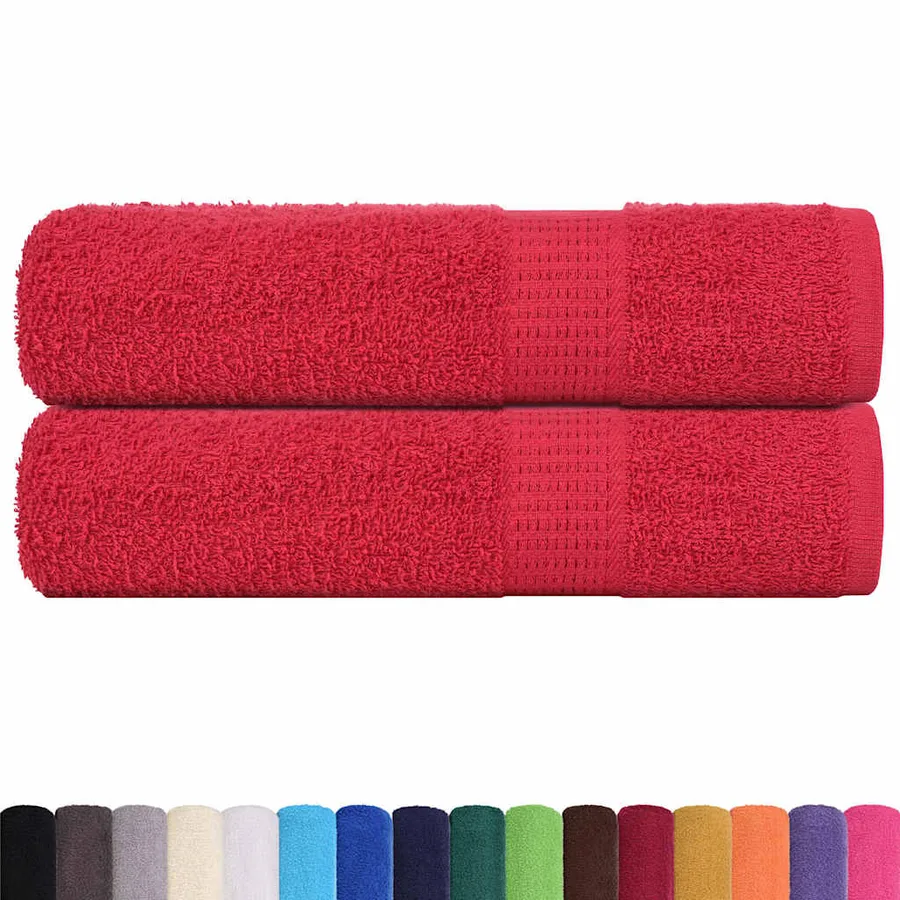 Serviettes de douche FROGN 2 pcs rouge 70x140 cm 360 g/m² - 2