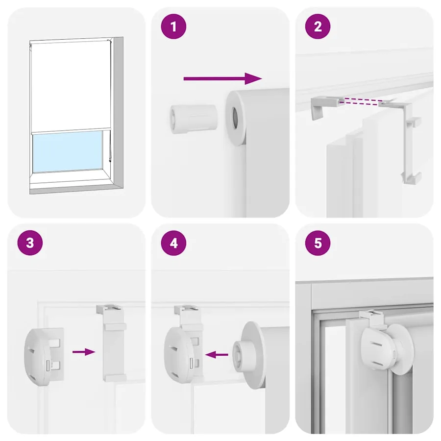 Store enrouleur de douche 130x240 cm largeur du tissu 126 cm - 6