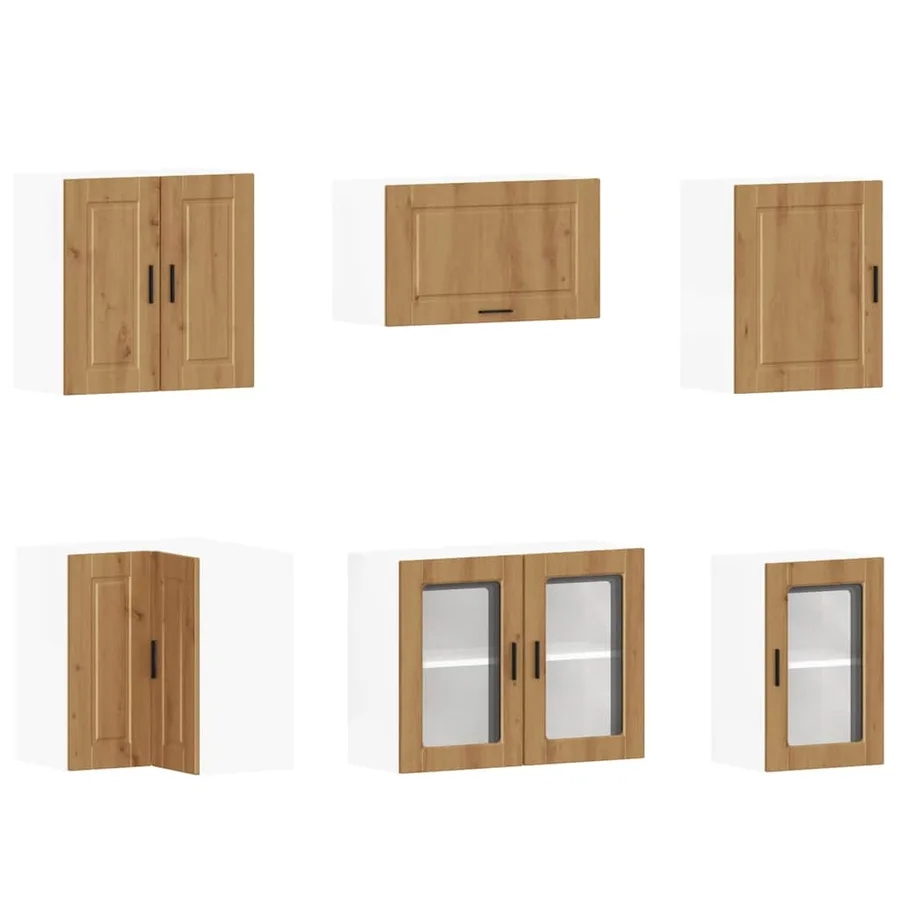 Ensemble d'armoires de cuisine 11 pcs Porto bois d'ingénierie - 5