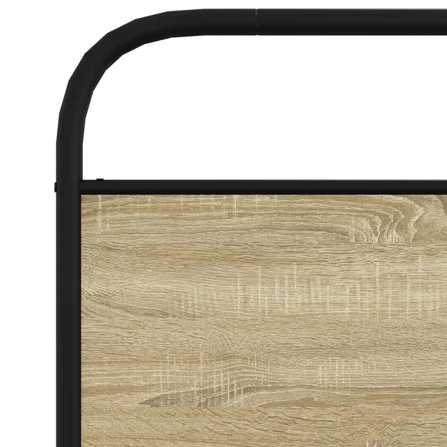 Cadre de lit sans matelas 100x190 cm chêne sonoma - 8