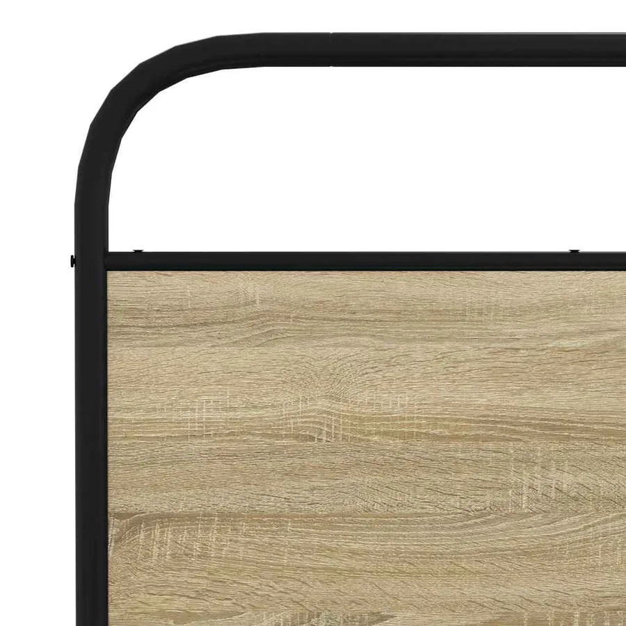 Cadre de lit en métal sans matelas chêne sonoma 180x200 cm - 7