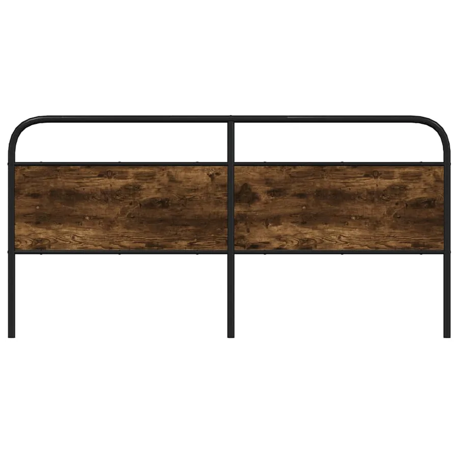 Tête de lit de remplacement chêne fumé 200 cm acier et bois d'ingénierie - 3