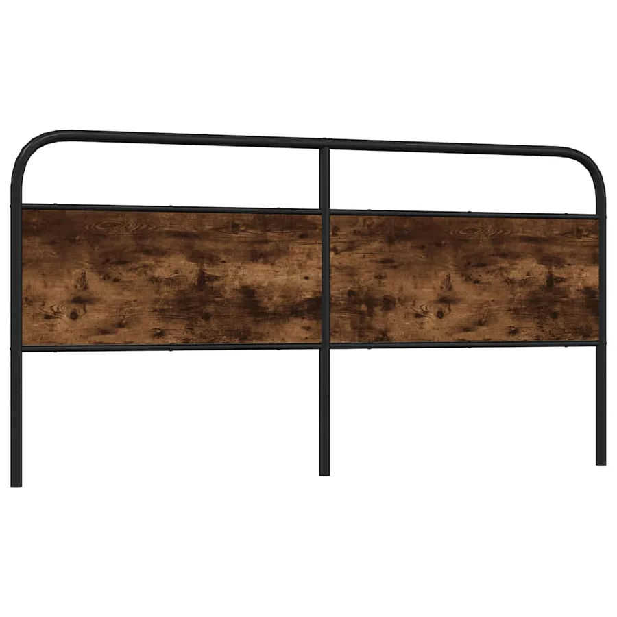 Tête de lit de remplacement chêne fumé 200 cm acier et bois d'ingénierie - 5