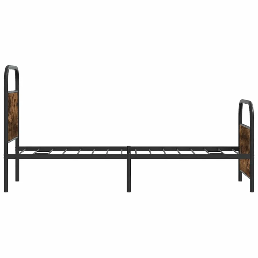 Cadre de lit sans matelas 80x200cm chêne fumé bois d'ingénierie - 6