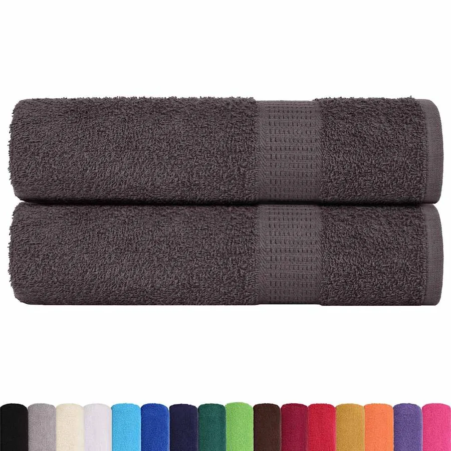 Serviettes de douche FROGN 2 pcs anthracite 70x140 cm 360 g/m² - 2