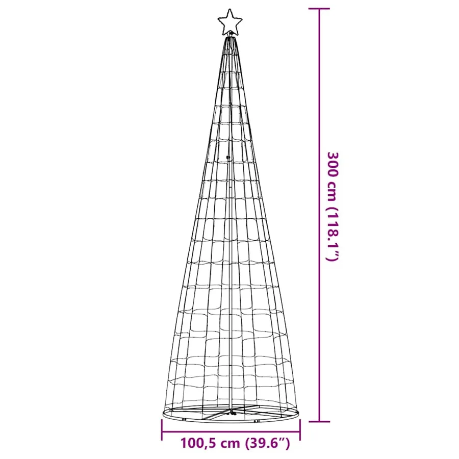 Sapin de Noël à LED 550 LED bleu 300 cm - 11