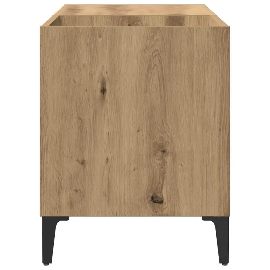 Armoire à disques chêne artisanal 84,5x38x48 cm bois ingénierie - 5
