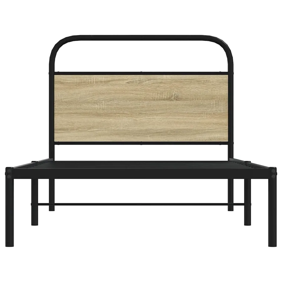 Cadre de lit sans matelas 100x200 cm chêne sonoma - 4