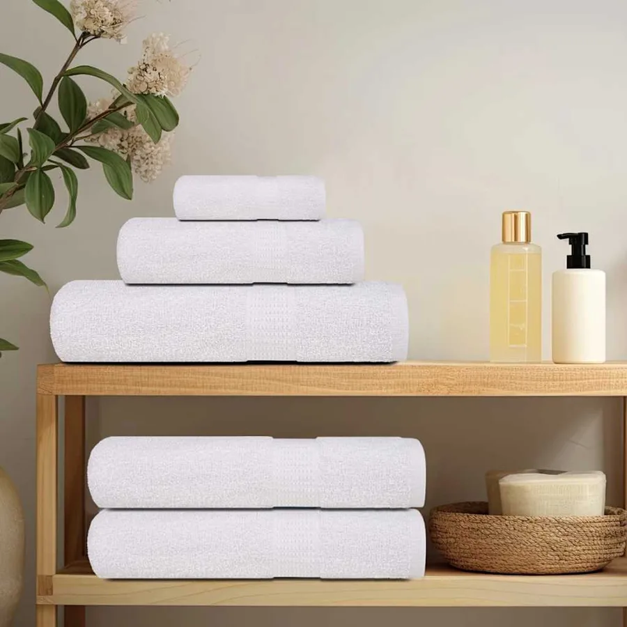 Serviettes d'invité FROGN 2 pcs blanc 30x50 cm 360 g/m² - 3