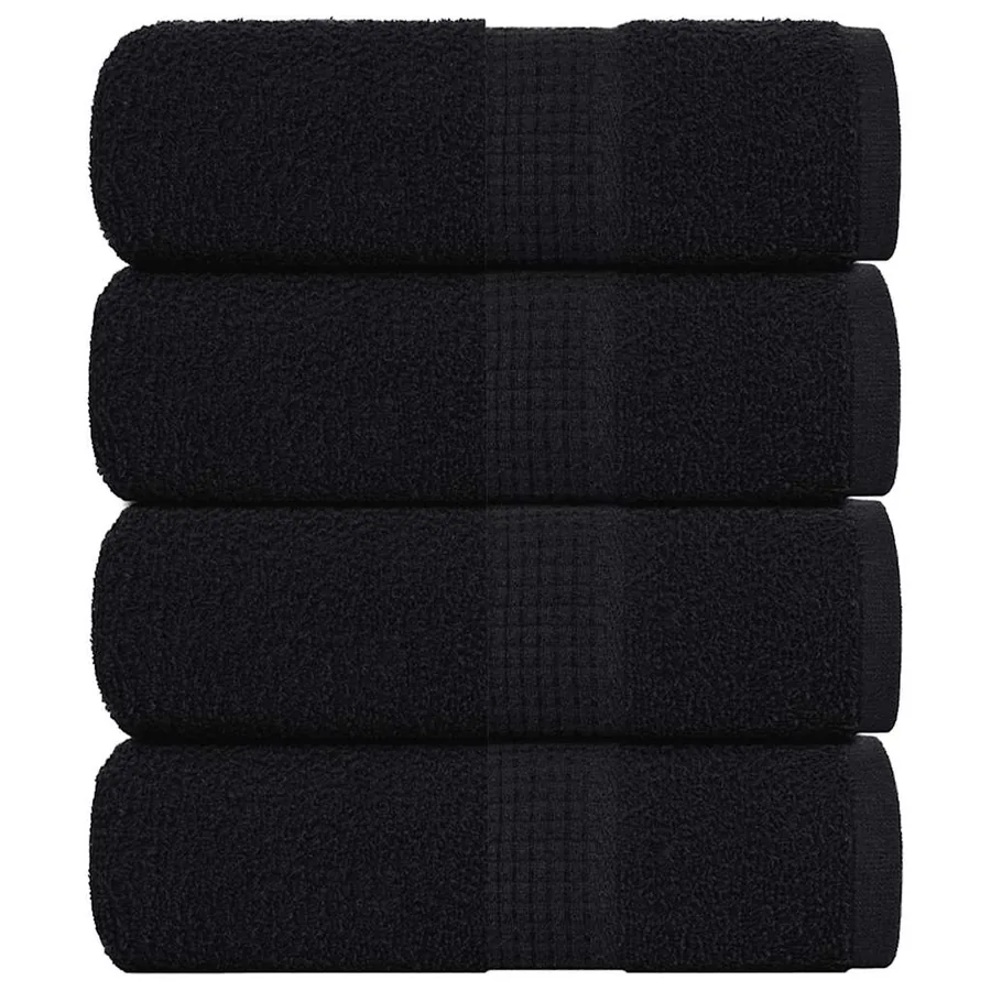 Serviettes d'invité FROGN 4 pcs noir 30x50 cm 360 g/m²
