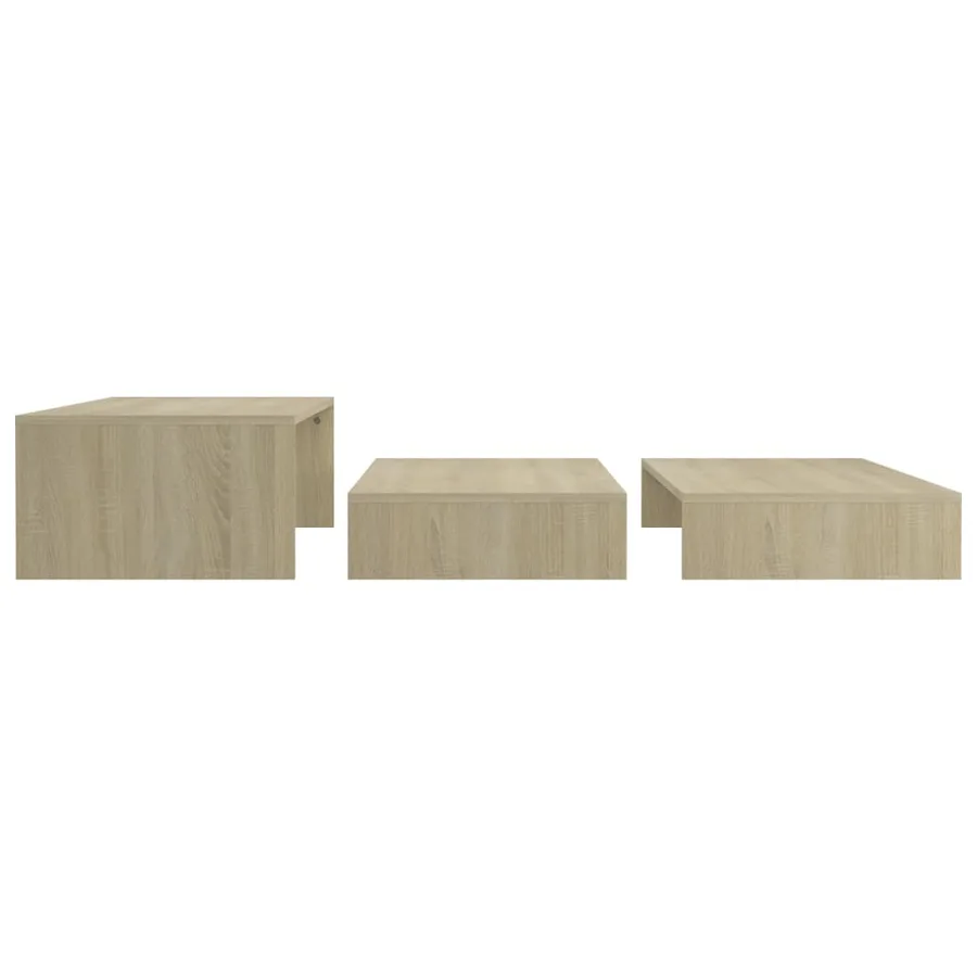Set de tables basses gigognes chêne sonoma bois d'ingénierie - 6