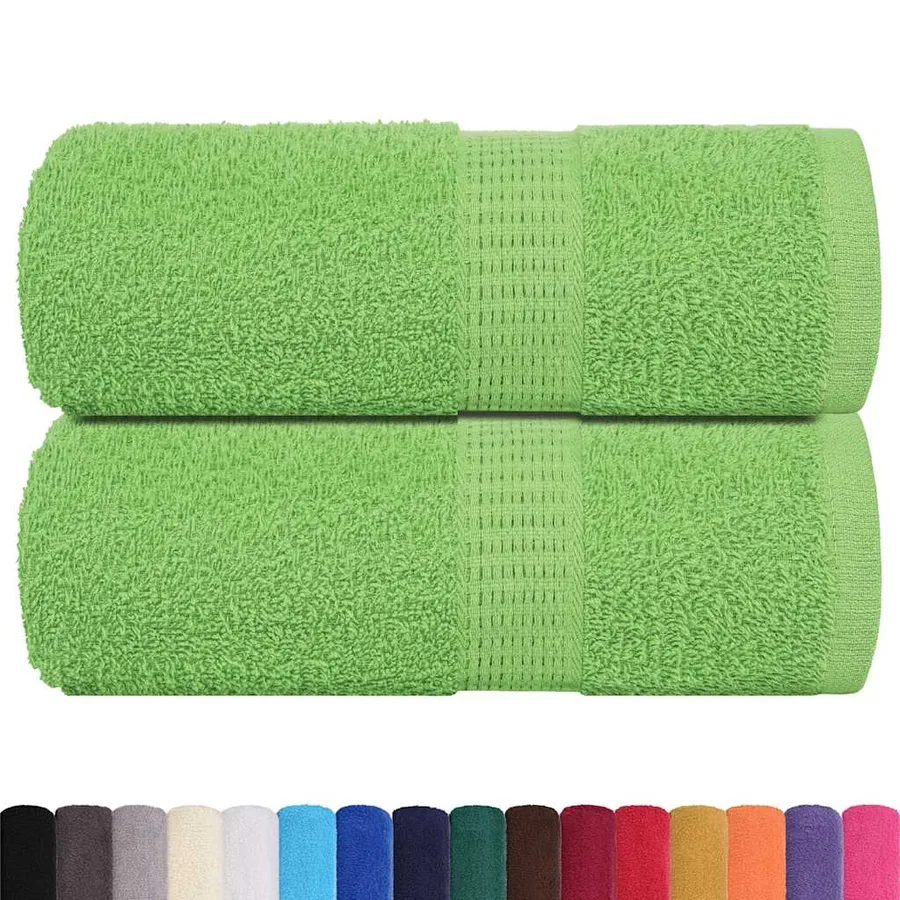 Serviettes de toilette FROGN 2 pièces Vert pomme 30x30 cm 360 g/m² - 2