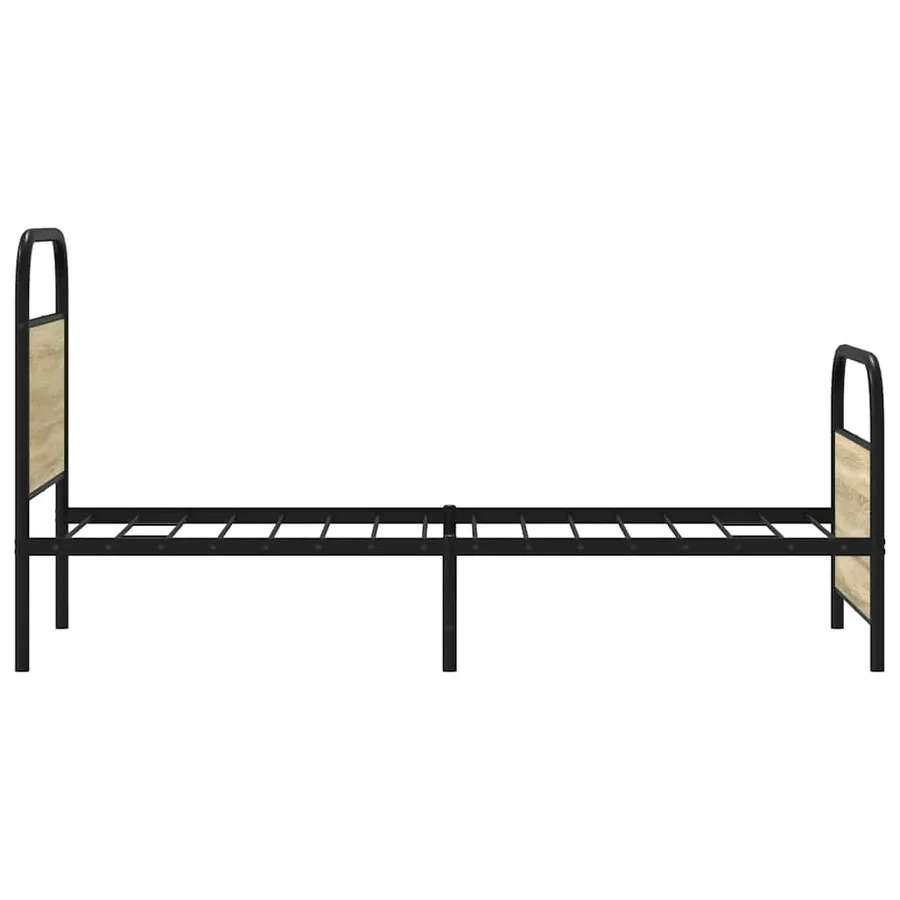 Cadre de lit sans matelas 75x190cm chêne sonoma bois ingénierie - 6