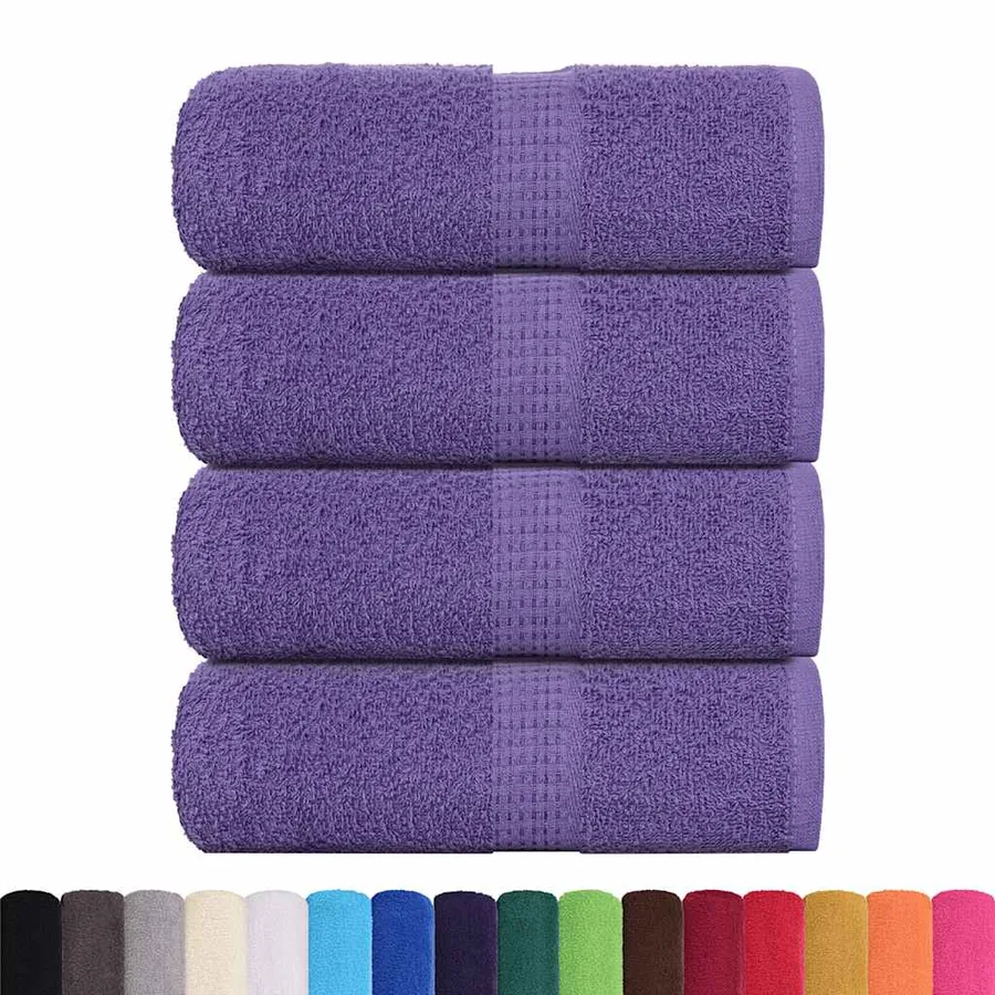 Serviettes de toilette FROGN 4 pièces Violet 30x30 cm 360 g/m² - 2