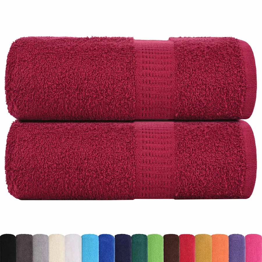 Serviettes de toilette FROGN 2 pièces Bordeaux 30x30 cm 360 g/m² - 2