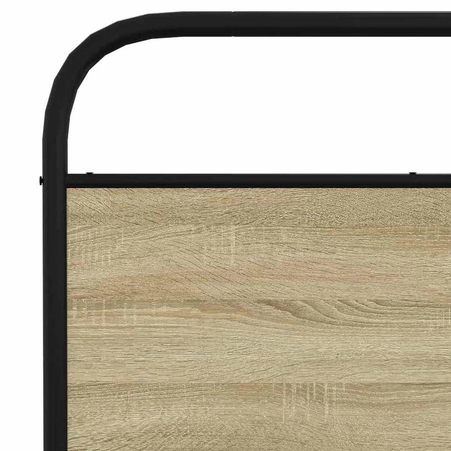 Cadre de lit en métal sans matelas chêne sonoma 200x200 cm - 7