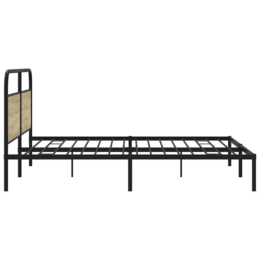 Cadre de lit en métal sans matelas chêne sonoma 183x213 cm - 6