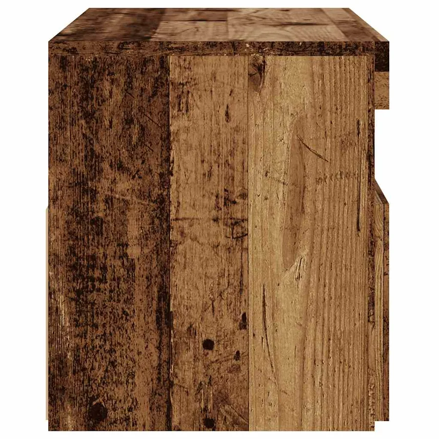 Meubles TV avec lumières LED 2 pcs vieux bois bois d'ingénierie - 8