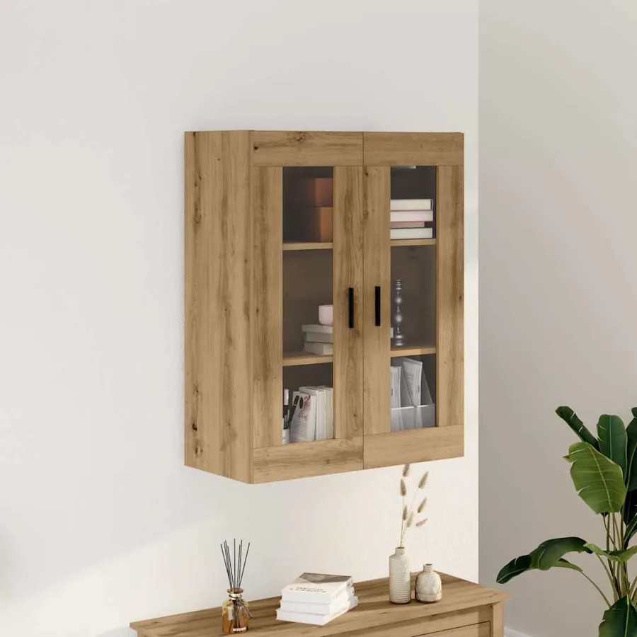Armoire murale chêne artisanal 69,5x34x90 cm