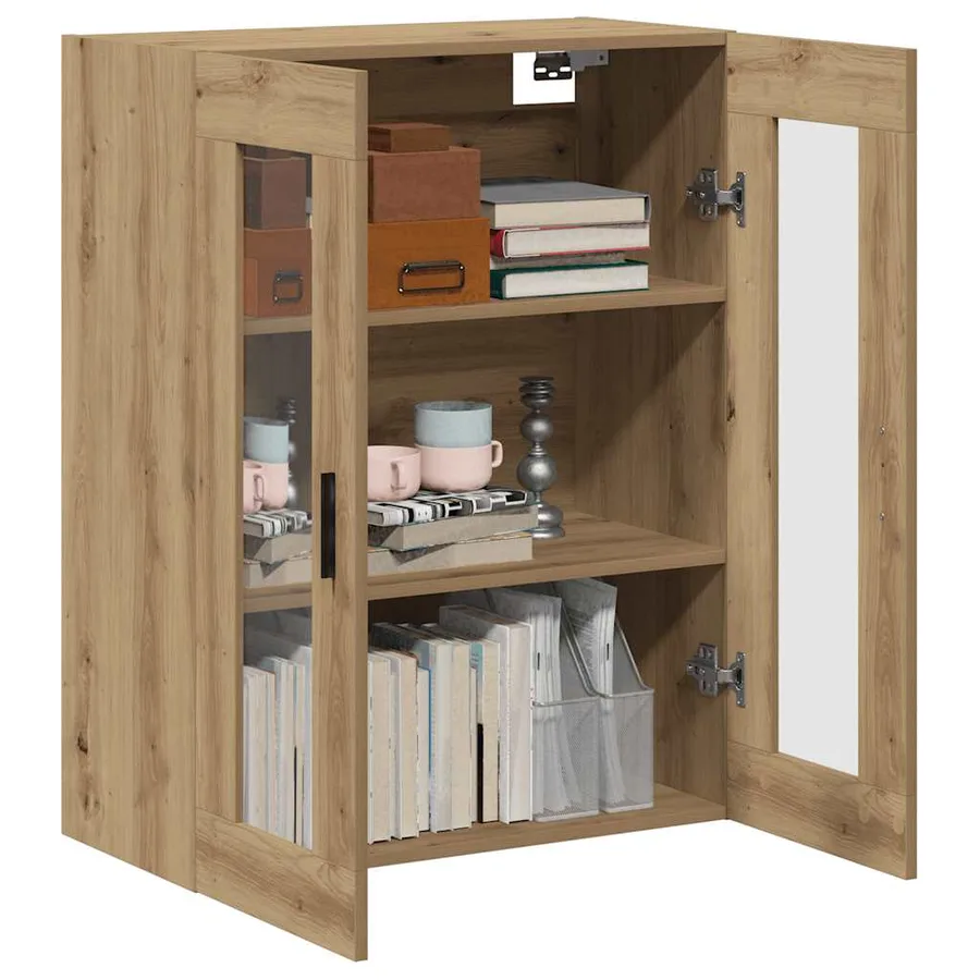 Armoire murale chêne artisanal 69,5x34x90 cm - 3