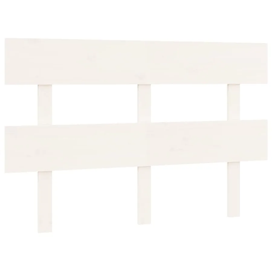 Tête de lit Blanc 124x3x81 cm Bois massif de pin - 2