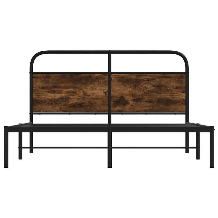 Cadre de lit sans matelas 120x200 cm chêne fumé bois ingénierie - 5